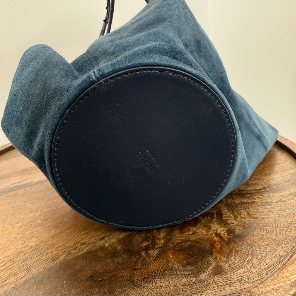KHAITE The Mini Lotus Drawstring Bag in Midnight Suede - Picture 12 of 16